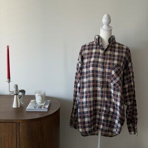 Plaid button down shirt